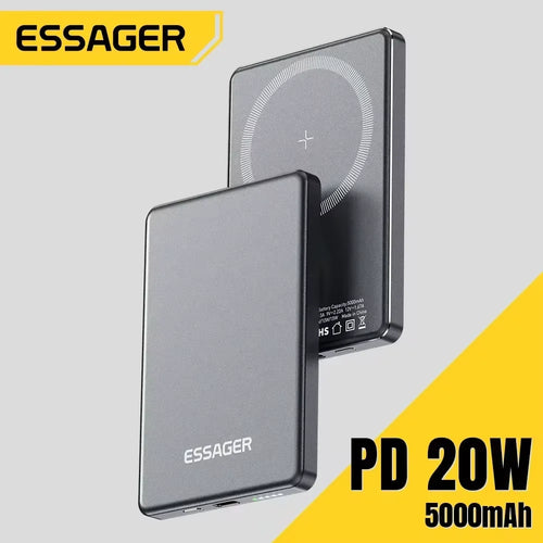 Thin Wireless Power Bank Magnetic 20W 5000Mah Portable Fast Charging External Battery for Magsafe for Iphone 16 15 14 13