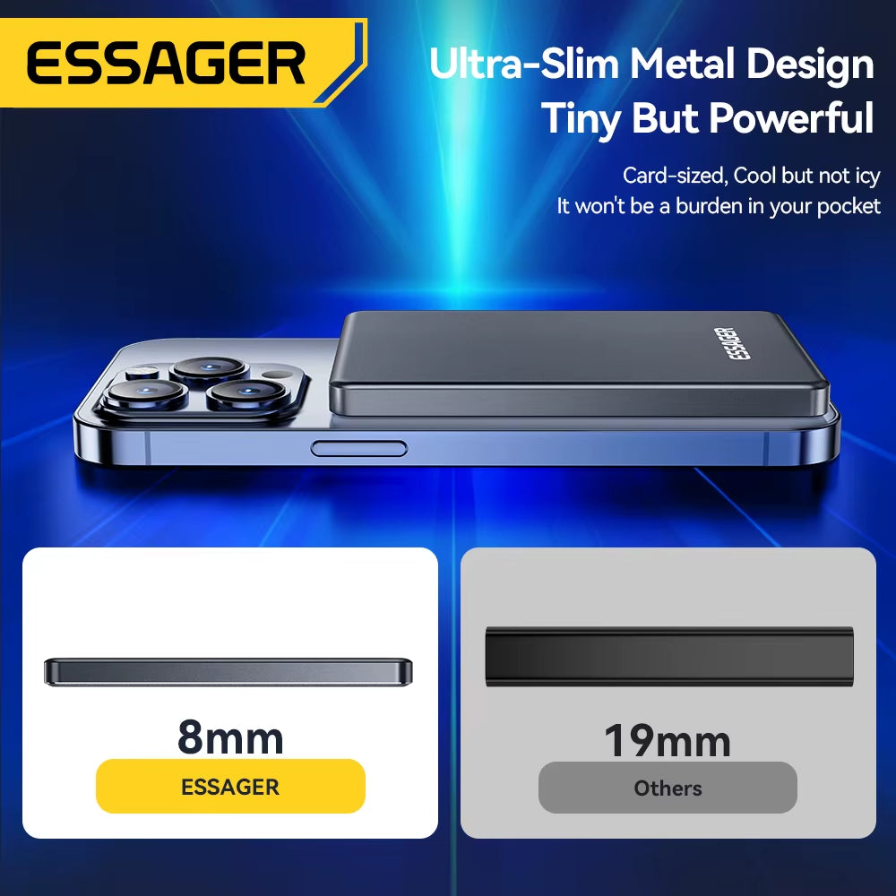 Thin Wireless Power Bank Magnetic 20W 5000Mah Portable Fast Charging External Battery for Magsafe for Iphone 16 15 14 13